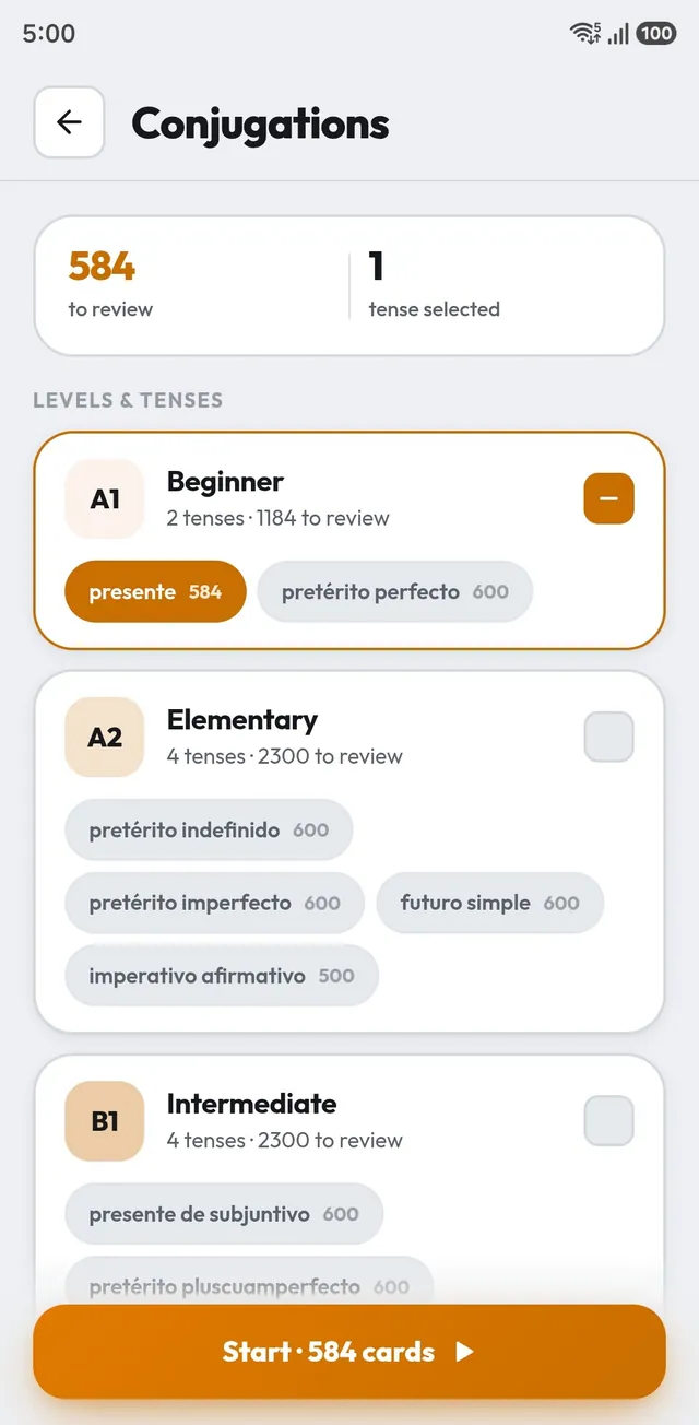 Tenses and conjugations