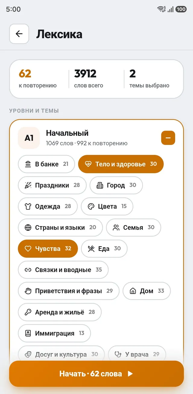 Темы лексики